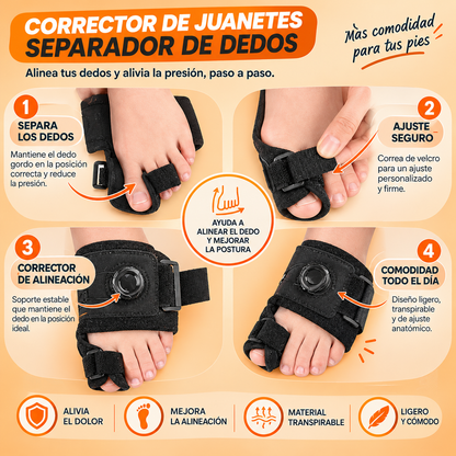 BuniFlex — Corrector y separador de dedos para el cuidado diario de tus pies.